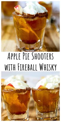 apple pie shooters with fireball whisky are the perfect dessert for fall