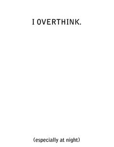 the words i overthik are written in black and white on a white background