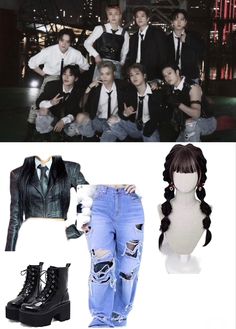 Outfits Inspired By Kpop Idols, S Class Inspired Outfits Skz, Hellevator Skz Outfit, Skz Shifting Outfits, Skz 9th Member Outfits Girl, Straykids Inspired Outfits, Stray Kids Concert Outfit Ideas, Stray Kids Outfits Inspired, Stray Kids 9th Member Outfits