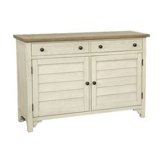 a white cabinet with two doors and three drawers