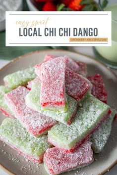 soft chewy chi chi dango Hawaiian Mochi, Hawaiian Dessert Recipes, Japanese Hawaiian, Hawaiian Dessert, Haupia Pie, Local Recipes