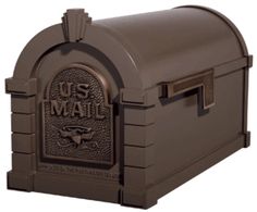 Original Keystone Series Bronze with Antique Bronze Accents Mailbox Custom Mailbox, Newspaper Holder, Address Plaque, Custom Vinyl, Mailbox, Over 40, Antique Bronze, 4 H, Black