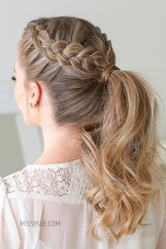 Double Dutch Braid Ponytail, Dutch Braid Ponytail, Missy Sue, Double Dutch Braid, Braid Ponytail, Braided Hairdo, Double Dutch, French Braid Hairstyles, Braided Ponytail Hairstyles