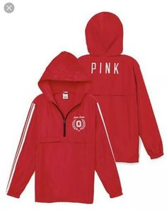 VICTORIA'S SECRET PINK OHIO STATE BUCKEYES HALF ZIP WINDBREAKER JACKET NWOT Front zip pocket Lined with soft material 2 side pockets Drawstring bottom Pink Hooded Windbreaker For Fall, Hooded Spring Windbreaker For College, Pink Fall Sports Outerwear, Pink Outerwear For Fall Sports, Pink Outerwear For Sports In Fall, Pink Long Sleeve Windbreaker For Fall, Victoria's Secret Long-sleeved Winter Outerwear, Victoria's Secret Long Sleeve Winter Outerwear, Victoria's Secret Winter Outerwear