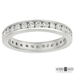 1.50 Ct Natural Round Cut Channel Set Diamond Eternity Ring Band G Si 14k White Gold 100% Natural Diamonds, Not Enhanced In Any Way Diamond Band 1.50ct G-H Si 14k White Gold, Channel Set Style, 4.8 Grams 3 Mm In Width Size 7 29 Diamonds R5975wd All Our Items Are Available To Be Ordered In 14k White, Rose Or Yellow Gold Upon Request. All Chains Of Pendants And Necklaces Can Be Requested In 16'' Or 18'' Length. . This Item Is Proudly Handcrafted In The Usa. Perfect Gift On Any Occasion. White Gold Diamond Eternity Band With Channel Set, Platinum Eternity Band With Channel Set, Platinum White Gold Eternity Band With Channel Set, Channel Set Round Eternity Band Fine Jewelry, Platinum Channel Set Round Cut Eternity Band, Classic Diamond White Eternity Band With Channel Set, Diamond White Channel Set Eternity Band, Classic Diamond White Channel Set Eternity Band, Classic Channel Set Diamond White Eternity Band