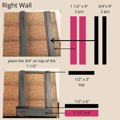 an image of the right and left side of a window with measurements for each section