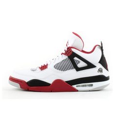 Air Jordan 4 Retro 'Mars' 2006 White/Varsity Red-Black 308497-162 Jordan 4s Shoes, Mars Blackmon, Jordan 4 Shoes, Shoes Reference, Fire Shoes, Nike Air Jordan 4 Retro, Nike Air Jordan 4, Jordan 4s, Kicks Shoes