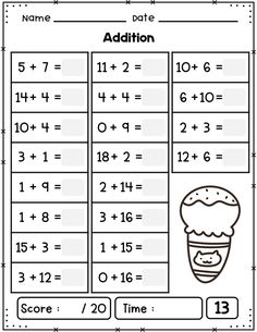 Boost your students' math skills with these comprehensive Fact Fluency Addition & Subtraction Worksheets! Perfect for Kindergarten and 1st-grade learners, this resource includes 40 engaging PDF worksheets designed to develop strong mathematical foundations.

These worksheets provide systematic practice for young mathematicians, helping them build computational fluency and mathematical confidence. Whether used in the classroom or at home, these resources will support students in mastering fundamental addition and subtraction skills. Subtraction Within 20 Worksheets, Subtraction Within 20, Counting To 120, Addition And Subtraction Worksheets, Subtraction Worksheets, Math Addition, Adding And Subtracting, Activity Centers