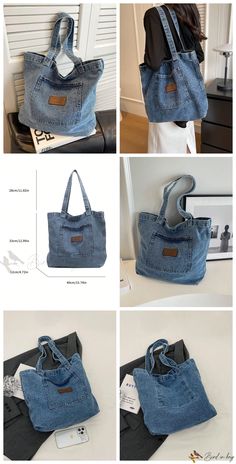 Bird in Bag – Chic Denim Shoulder Bag: Vintage-Inspired, Spacious Tote Bag for Women, Fashionable Handbag & Versatile Shopper – Bird in Bag Large Capacity Denim Shoulder Bag For Shopping, Denim Shoulder Bag With Large Capacity For Shopping, Denim Shoulder Bag For Shopping, Denim Blue Shopping Bag With Pockets, Large Rectangular Denim Shoulder Bag, Rectangular Denim Canvas Bag For Shopping, Denim Bags With Large Capacity For Daily Use, Large Capacity Denim Bags For Daily Use, Rectangular Denim Canvas Shopping Bag