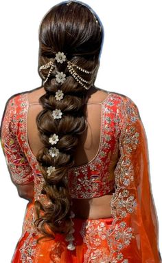 Mehndi Hairstyles, Bridal Braids, Traditional Hairstyle, Long Hair Wedding Styles