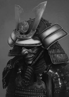 "Samurai" Posters by RachaelKMay | Redbubble Samurai Tattoo Design Warriors, Samurai Head Tattoo, Japanese Warrior Tattoo Design, Shogun Tattoo, Japanese Warrior Tattoo