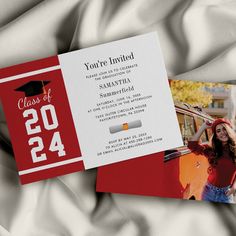 a graduation announcement card with a photo on it