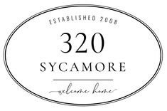 the logo for sycamore estate homes, which is located in an area that has been