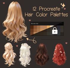 the hair color palettes are available for all types of women's hair styles