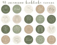 40 Line Art Instagram Highlight Cover Icons Boho Highlight Covers Earth Tones Neutral Covers Minimalist Modern Brown Green Covers Plants Line Art Instagram Highlight Cover, Art Instagram Highlight Cover, Instagram Highlight Covers Green, Boho Highlight Covers, Cover Icons, Highlights Cover, Instagram Highlight Cover, Green Highlights, Digital Texture