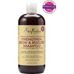 Shea Moisture’s Jamaican Black Castor Oil Strengthen Grow Restore Shampoo promotes softer, smoother, shinier, gorgeous looking curls and coils. This gentle cleansing shampoo was specially created to bring relief to damaged, brittle, over processed and color treated hair. This hair treatment from Shea Moisture is fortified with Jamaican Black Castor Oil rich in essential fatty acids which nourishes scalp, stimulates hair follicles and encourages hair growth. Fall in love with healthier, tangle fr Curly Products, Hair Breakage Remedies, Castor Oil Shampoo, Products For Damaged Hair, Damaged Hair Diy, Hair Regrowth Remedies, Goldie Locks, Stop Hair Breakage, Shea Moisture