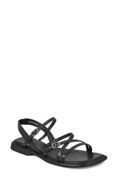 Vagabond Shoemakers Izzy Toe Loop Strappy Sandal (Women) | Nordstrom Toe Loop Sandals, Black Strappy Sandals, Strap Tops, Sandal Women, Strappy Sandals, Slide Sandals, Platform Sandals, Black Sandals, Women's Shoes Sandals