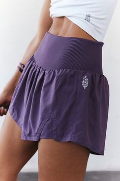 Seize the run in these so-flattering shorts, featuring a durable, water-resistant fabrication, built-in briefs and a knit high-rise waistband. We Tried Them, See What We Thought **Fit:** Relaxed fit; high-waisted; shorty coverage **Features:** Durable, water resistant fabrication; built-in briefs; high-rise waistband is stretch knit with just-right hold; built-in briefs for added coverage; interior waistband pocket **Why We | Carpe Diem Shorts by FP Movement at Free People, Black Tea, XL Float Shorts Outfit, Free People Movement Shorts, Cute Workout Sets, Cute Athletic Shorts, Knitted Shorts, Short One Piece, Cute Workout Outfits, Free People Shorts, Red Fits