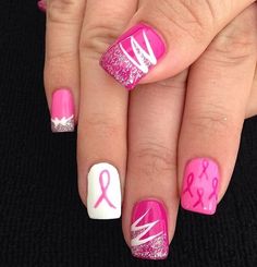 Brest cancer Hope Nails, Badass Nails, 2017 Nails, Pedicure Art, Nail Polish Blue, Thermal Nail Polish, Thermal Nails