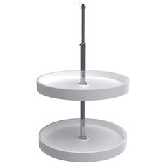 If your kitchen cabinet is spinning out of control, the Rev-A-Shelf 20'' Polymer Full-Circle 2-Shelf Lazy Susan is here to save the day. Whether you are replacing an old unit or just adding a corner cabinet lazy susan to your lower or corner base cabinet, you will not be disappointed with the exceptional design and the durable rotating hardware that makes installation simple. This 2-shelf system is made of double-wall polymer and sturdy rib construction for unmatched durability. Each adjustable Kitchen Lazy Susan Organization, Blind Corner Cabinet Solutions, Kitchen Lazy Susan, Corner Cabinet Solutions, Lazy Susan Organization, Kitchen Drawer Organizers, Blind Corner Cabinet, Corner Base Cabinet, Armoire D'angle