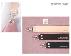 leather strap color options for keychains or lanyards as shown in the article