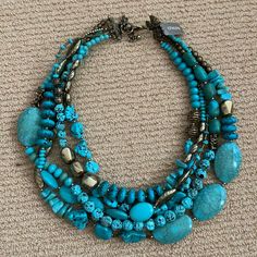 Chicos Turquoise Beaded Necklace, New With Tags, 20”. Turquoise Faceted Beaded Costume Jewelry Necklace, Turquoise Faceted Beads Costume Necklace, Turquoise Faceted Beads Costume Jewelry Necklace, Turquoise Beaded Necklaces For Costume Jewelry, Turquoise Beaded Necklace For Costume Jewelry, Turquoise Beaded Costume Jewelry Necklace, Costume Jewelry Turquoise Beaded Necklace, Turquoise Costume Jewelry Beaded Necklace, Beaded Blue Turquoise Costume Jewelry Necklace