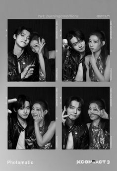 black and white photobooting of three women posing for the camera with their hands on their face