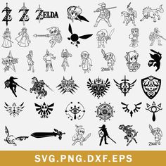 the legend of zelda svg dxf epss and png files