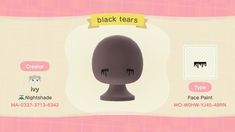 an animal crossing character is shown in this screenshot from the game, black tears