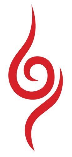 a red swirl logo on a white background with the letter s in it's center