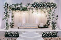 Wedding Backdrop Design Simple, Muslim Wedding Decorations, Marriage Hall Decoration, Floral Wedding Decor, Pakistani Wedding Decor