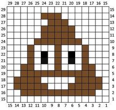 a cross stitch pattern with an image of a brown bear on it's face