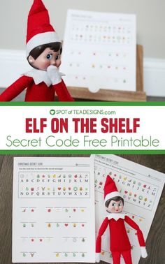 an elf on the shelf printable for kids to use with their letters and numbers