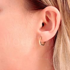 14k Solid Yellow Gold Hexagon Hoops Earring Minimalist Dainty Hoops Huggie Earrings Attractive & Beautiful Gold Handmade Jewelry Christmas ≫ Features * SKU : NTFPN009 * Inner Diameter : 6mm, 7mm, 8mm, 10mm * 14K Solid Yellow Gold, ( Available in  14K Yellow Gold, 14K Rose Gold & 14K White Gold ) * Option available in 18K Gold * All size available * Ready to Ship in 1-2 Weeks ≫ FAQ below for more detail. ✦ Sizing : -              We can adjust most items to fit your sizing preferences. Most items Earring Minimalist, Jewelry Christmas, Custom Earrings, Huggie Earrings, Jewelry Earrings Hoops, Minimalist Earrings, Huggies Earrings, Solid Yellow, Natural Gemstones