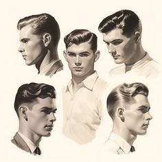 1940s Mens Hairstyles, Vintage Hairstyles For Men, 1930s Hair, 40s Hairstyles, 50s Hairstyles, 1940s Hairstyles, Pompadour Hairstyle, Iconic Looks, Men Hair Color