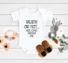 Second Pregnancy Announcement, Second Pregnancy Announcements, Baby Onesie Gift, Funny Baby Onesie, Announcement Onesie, Pregnancy Announcement Onesie, Personalized Baby Onesies, Funny Onesies, Second Pregnancy