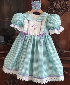 Vintage Style Girls Dresses, Birthday Dress Kids, Blue Dress Baby, Baby Special Occasion Dress, Cute Blue Dress, Cute Blue Dresses, Kids Dress Wear