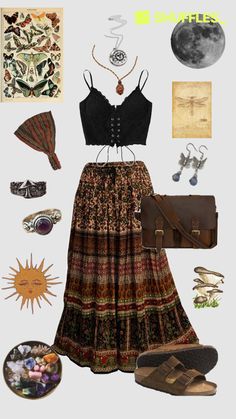 Created by nympheasr on Shuffles Boho Style Outfits, Hippie Outfits, Edgy Outfits, Lookbook Outfits, Cute Fashion, Connect With People