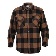 Our Buffalo Plaid Flannel Shirts provide a layer of unbeatable warmth and comfort, no matter the location. These rugged button-down shirts are great for either wearing on its own or layering as a jacket. Theyre made from 8-ounce heavyweight cotton fabric, and are perfect for a casual night out or a brisk stroll through the woods, park, or trail. Warmth and Comfort in a Classic Design: While sporting two functional front button flap pockets with button closures, our heavyweight 8-ounce fabric shi Outfits Flannel, Brown Flannel, Buffalo Plaid Shirt, Buffalo Plaid Flannel, Buffalo Plaid Pattern, Flannel Shirts, Mens Winter, Mens Flannel Shirt, Casual Long Sleeve Shirts