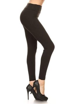 Plus Size Yoga Style Banded Solid Knit Legging vendor-unknown Leggings Yoga Band, Plus Size Yoga, Buy Leggings, Yoga Style, Buttery Soft Leggings, Solid Leggings, Black Yoga, Knit Leggings, Yoga Fashion