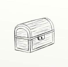 a black and white drawing of a mailbox with a lock on it's side