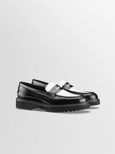 Men's Chunky Leather Loafers | Arezzo in Dice – KOIO Classic Black Platform Loafers With Contrast Sole, Black Calf Leather Platform Loafers With Lug Sole, Black Calf Leather Platform Loafers With Rubber Sole, Modern White Platform Loafers With Rubber Sole, White Leather Platform Loafers With Lug Sole, Modern White Platform Loafers, Modern White Leather Platform Loafers, Formal White Loafers With Lug Sole, Classic White Platform Loafers For Business