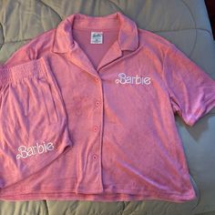 Nwot Target Barbie Pajamas Size Xl Pink Matching Set Sleepwear For Lounging, Target Barbie, Barbie Pajamas, Silk Pajamas, Pajamas Women, Women's Intimates, Year Old, Pajamas, Target