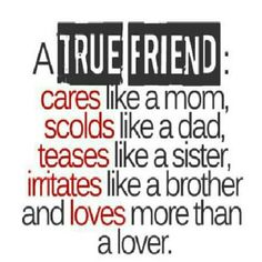 a quote that says, a true friend cares like a mom