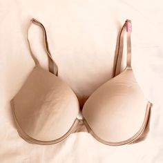 **Brand New With Tags** Nude Push Up Padded Bra From Victoria’s Secret Size 34c Beige Push-up Bra For Summer, Beige Push-up Bra With Lined Body, Yellow Bra, Victorias Secret Set, High Neck Bra, Logo Wear, Pink Lace Bralette, Vs Bras, Pink Bralette