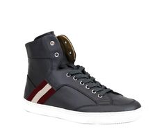 Bally Hi-top Sneakers Grey Calf Leather - Lace Ups Bally Shoes, Luggage Bags Travel, Flip Flop Slippers, Women Men Shoes, Trendy Sneakers, Hi Top, Shop Mens Clothing, Mens Shoes Sneakers, Flip Flop Sandals