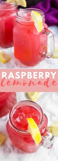 raspberry lemonade is an easy and delicious drink to make with fresh fruit