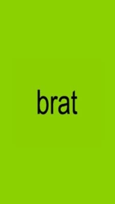 the word bratt on a green background