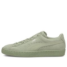 (WMNS) Puma Suede Classic Leisure Board Shoes Green 375128-02 (SNKR/Retro/Skate/Women's) Puma Low-top Suede Sneakers, Puma Suede Low-top Sneakers, Low-top Suede Puma Sneakers, Puma Logo Low-top Suede Sneakers, Low-top Suede Sneakers With Puma Logo, Green Puma Sneakers With Round Toe, Puma Slip-on Sneakers For Streetwear, Puma Logo Slip-on Sneakers For Streetwear, Green Leather Puma Sneakers