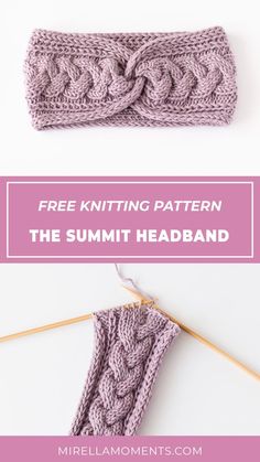 the free knitting pattern for this headband is so easy to make and it's perfect